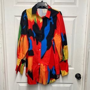 Beautiful button down print shirt